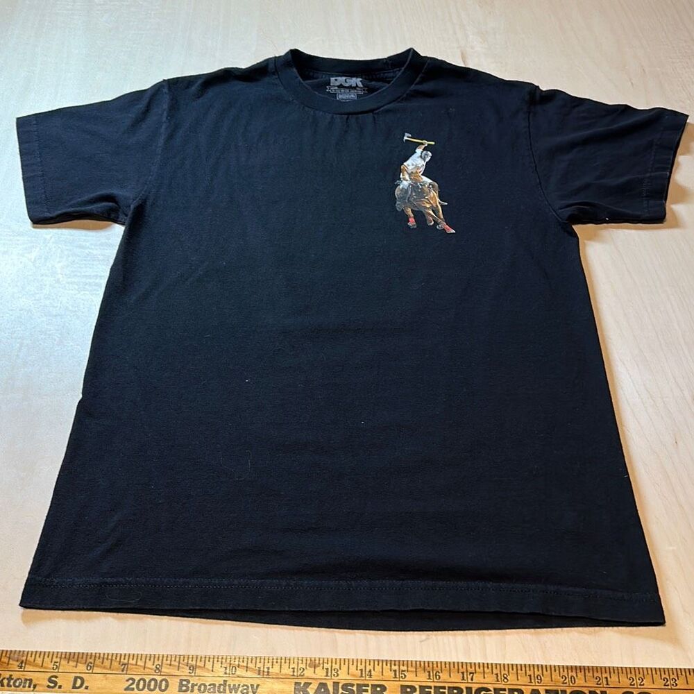 Y2K DGK Worldwide Hood League Rugby Graphic T Shirt Adult M